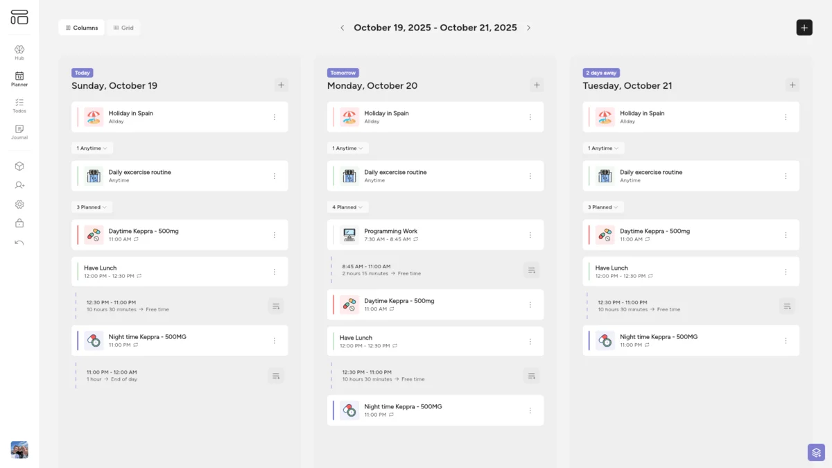 Thruday app on desktop