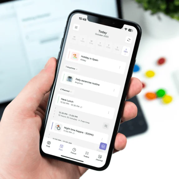 Shared routine planning schedule view in Thruday